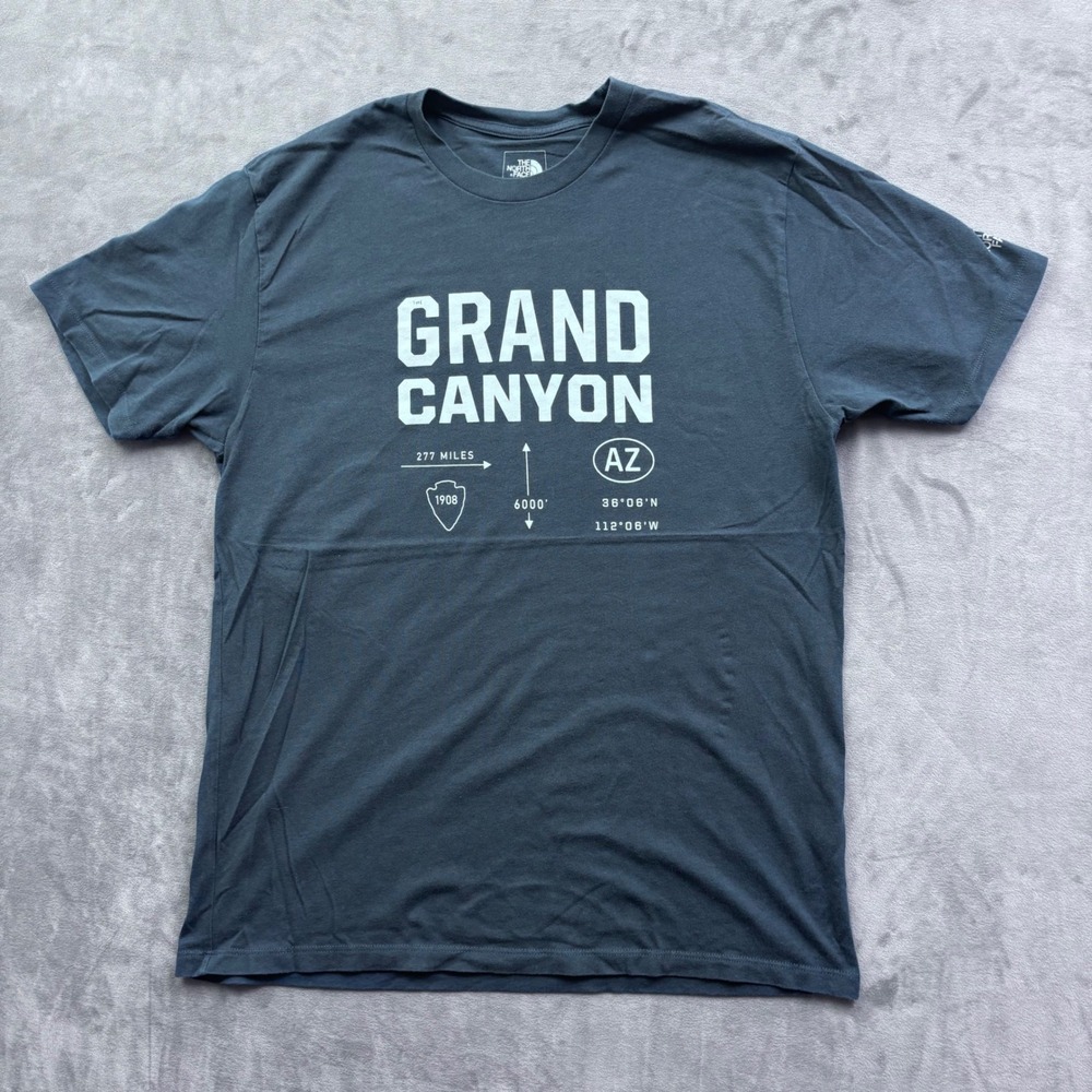 The North Face Grand Canyon Arizona Graphic T-Shirt Mens Large Grey NF0A3579